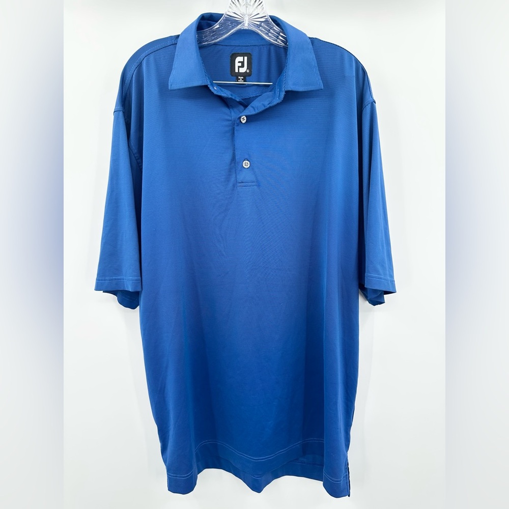 FootJoy FJ Men's ProDry Performance Royal Blue Lisle Golf Polo Size XL